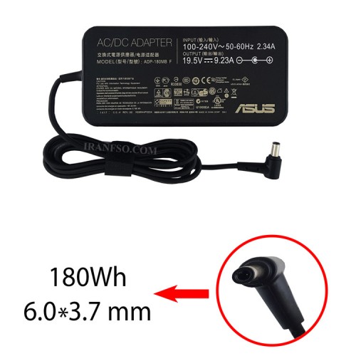 آداپتور لپ تاپ ایسوس 19.5V 9.23A Slim Gimo Plus سوزن دار
