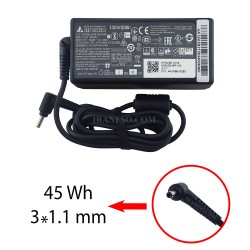 آداپتور لپ تاپ ایسوس 19V 2.37A Gimo Plus مستطیلی زنبوکی سرریز-کابل سه تایی 3x1.1mm