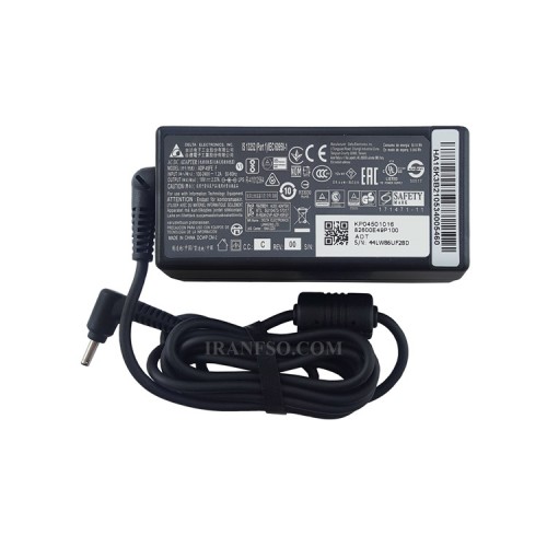 آداپتور لپ تاپ ایسوس 19V 2.37A Gimo Plus مستطیلی زنبوکی سرریز-کابل سه تایی 3x1.1mm