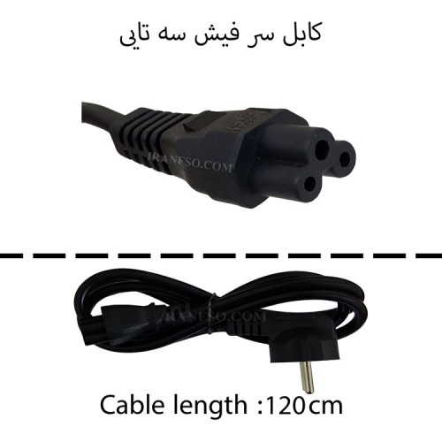 کابل برق آداپتور لپ تاپ سر فیش سه تایی Gimo_1.2M