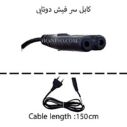 کابل برق آداپتور لپ تاپ سر فیش دو تایی Gimo_1.5M