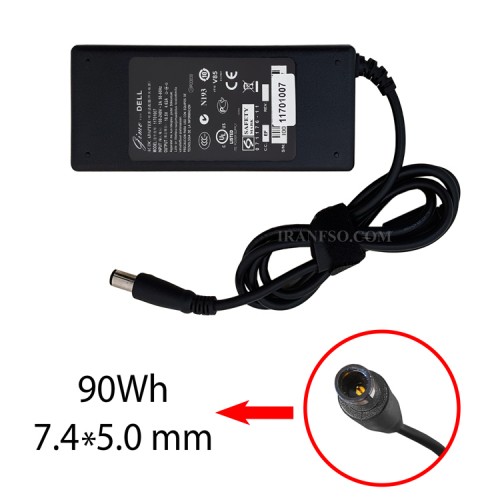 آداپتور لپ تاپ دل 19.5V 4.62A مستطیلی