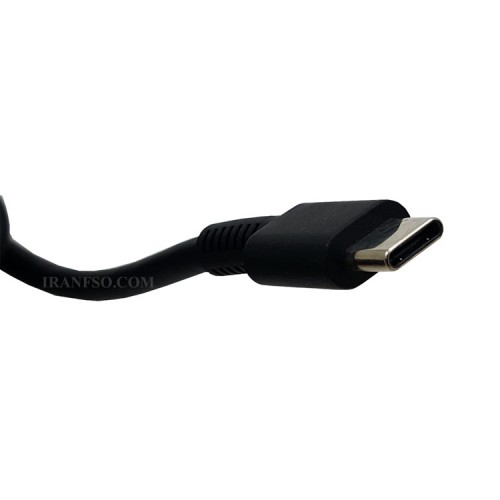 آداپتور تبلت-موبایل-لپ تاپ اچ پی 20V 3.25A_15V 4A_12V 5A_9V 3A_5V 3A Type C_Gimo Plus مربعی-کابل سه تایی