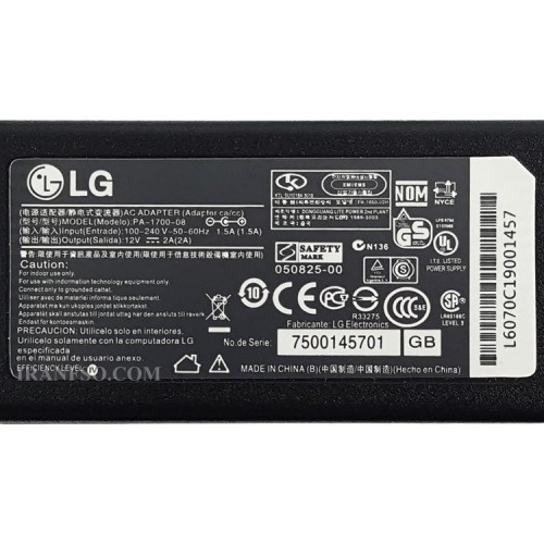 آداپتور ال سی دی ال جی 12V 2A
