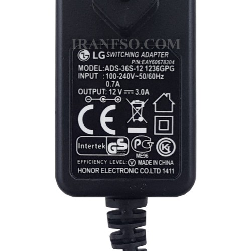 آداپتور ال سی دی 12V 3A پریزی