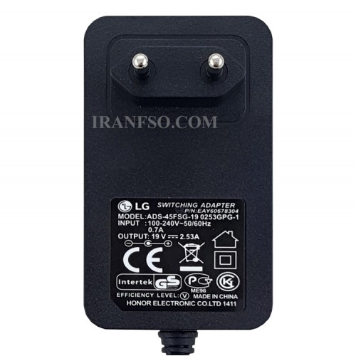 آداپتور ال سی دی ال جی 19V 2.53A پریزی