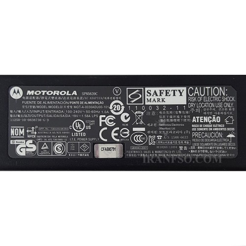 آداپتور ال سی دی Motorola 19V 1.58A یک ماه گارانتی