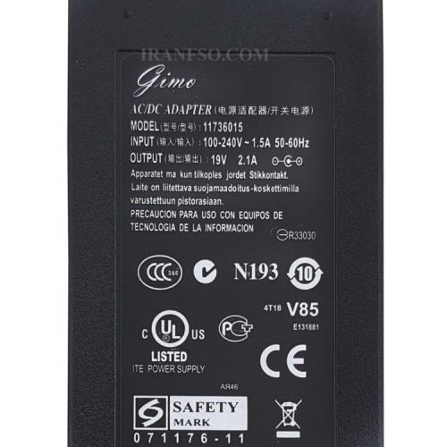 آداپتور ال سی دی ال جی 19V 2.1A سه ماه گارانتی