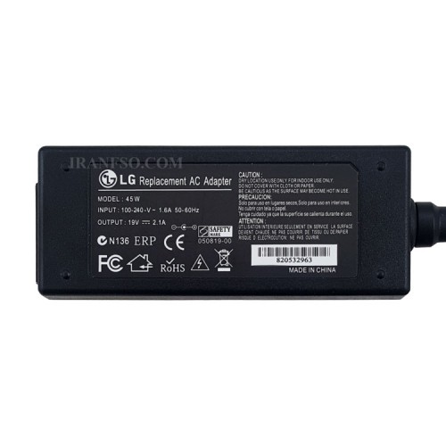 آداپتور ال سی دی ال جی 19V 2.1A یک ماه گارانتی