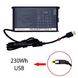 آداپتور لپ تاپ لنوو 20V 11.5A Gimo Plus سر یو اس بی