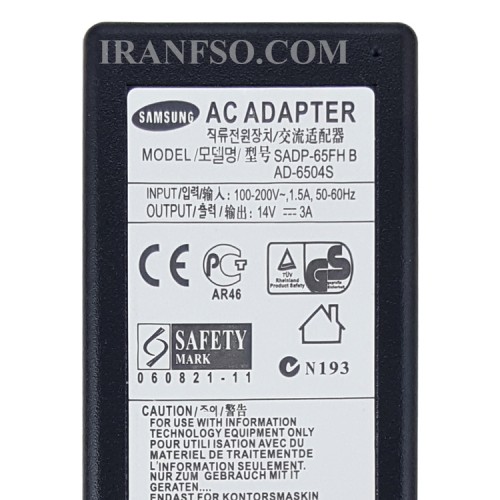 آداپتور ال سی دی سامسونگ 14V 3A کابل سه تایی