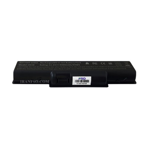 باتری لپ تاپ ایسر Aspire 5738-4710-4310-6Cell مشکی-49 وات ساعت