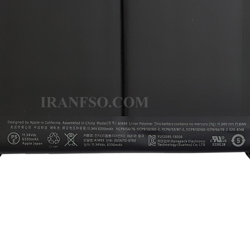 باتری لپ تاپ اپل A1493 Pro A1502-2013 اورجینال