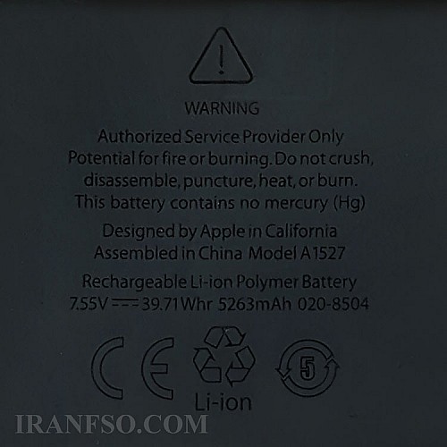 باتری لپ تاپ اپل A1527 Pro 12 Inch A1534-2015 اورجینال