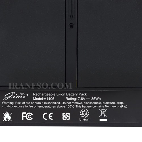 باتری لپ تاپ اپل A1406 Air A1370-A1465-A1495_2011-2014 Gimo Plus