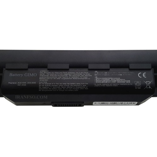 باتری لپ تاپ ایسوس K55-6Cell مشکی