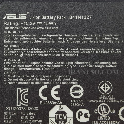 باتری لپ تاپ ایسوس Pro Advanced B551L-B41N1327 اورجینال