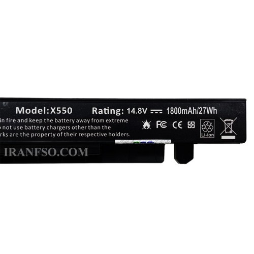باتری لپ تاپ ایسوس X550-4Cell مشکی-27 وات ساعت