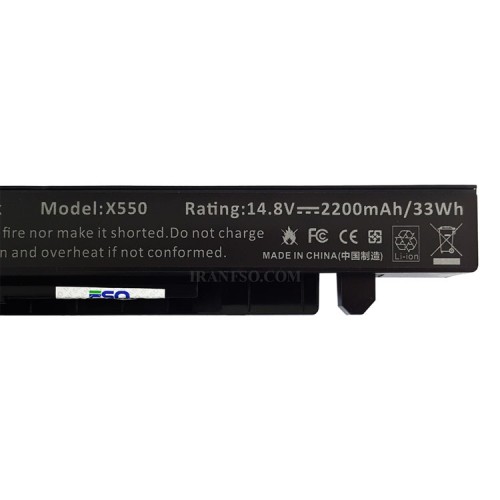 باتری لپ تاپ ایسوس X550-4Cell مشکی-33 وات ساعت