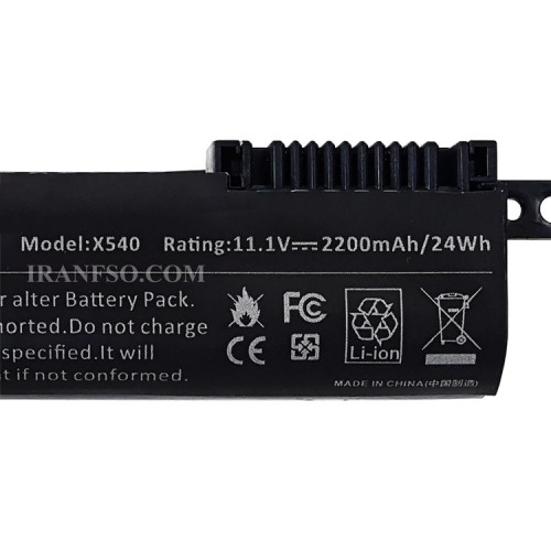 باتری لپ تاپ ایسوس X540-3Cell مشکی داخلی-24 وات ساعت