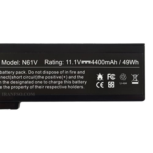 باتری لپ تاپ ایسوس A32-N61_M50-6Cell Gimo Plus مشکی-49 وات ساعت