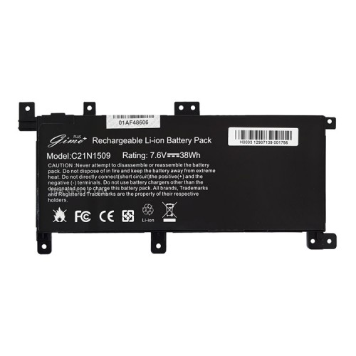 باتری لپ تاپ ایسوس X556-K556_C21N1509_Gimo Plus مشکی داخلی-38 وات ساعت