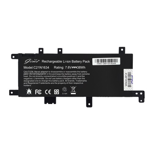 باتری لپ تاپ ایسوس VivoBook R542-X542-K542-A542-F542_C21N1634_Gimo Plus مشکی داخلی-38 وات ساعت