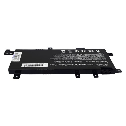 باتری لپ تاپ ایسوس VivoBook R542-X542-K542-A542-F542_C21N1634_Gimo Plus مشکی داخلی-38 وات ساعت
