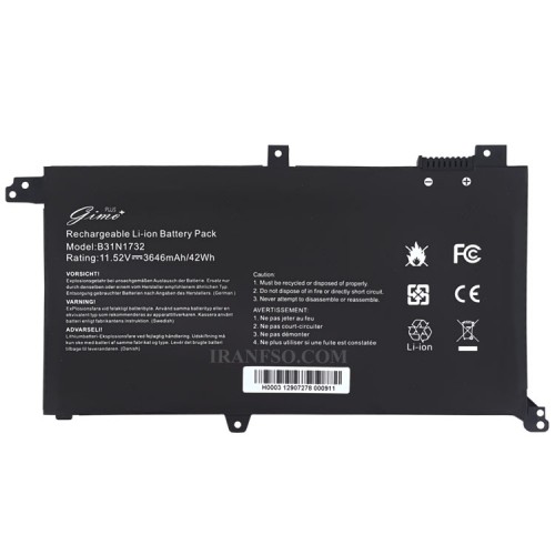 باتری لپ تاپ ایسوس VivoBook K571-FX571_B31N1732 Gimo Plus