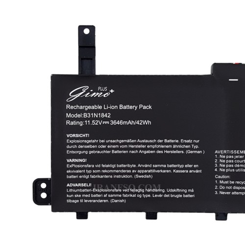 باتری لپ تاپ ایسوس VivoBook S531FA-K513E-X513_B31N1842_C31N1842 Gimo Plus
