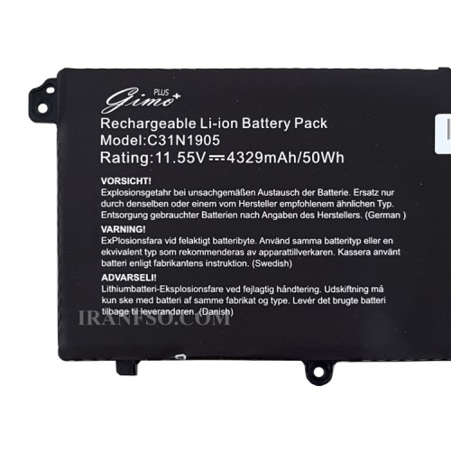 باتری لپ تاپ ایسوس VivoBook S14 M433_C31N1905_Type A Gimo Plus کابل کوتاه