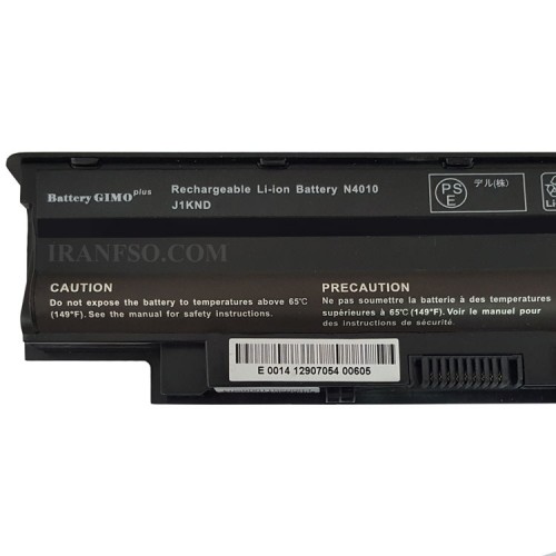 باتری لپ تاپ دل Inspiron N5010-N5110-N4010-N5030-6Cell Gimo Plus مشکی-45 وات ساعت