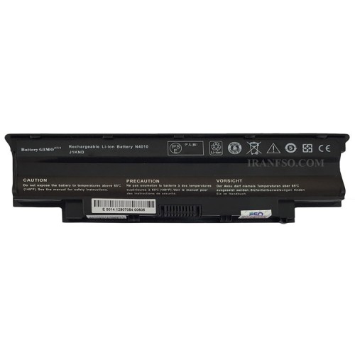 باتری لپ تاپ دل Inspiron N5010-N5110-N4010-N5030-6Cell Gimo Plus مشکی-45 وات ساعت