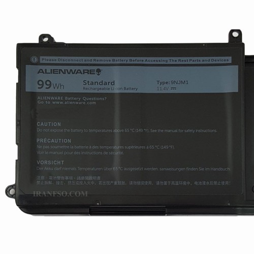 باتری لپ تاپ دل Alienware 15-R3_9NJM1 داخلی-اورجینال