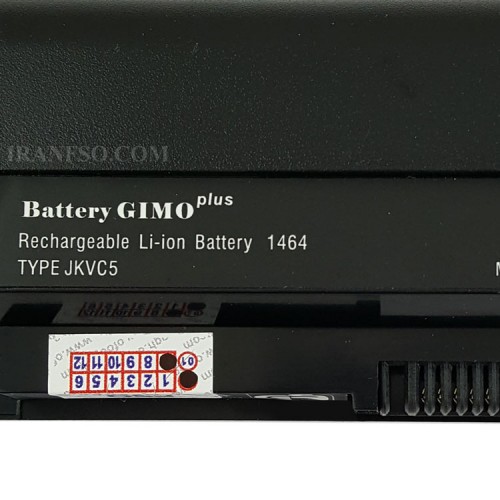 باتری لپ تاپ دل Inspiron 1564-1764-1464-6Cell Gimo Plus مشکی-49 وات ساعت