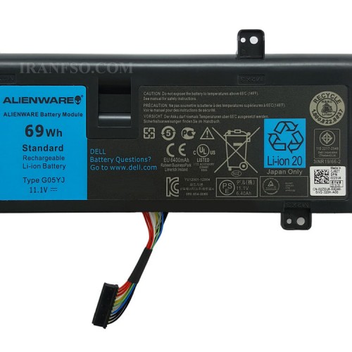 باتری لپ تاپ دل Alienware M14X-P18G_G05YJ داخلی-اورجینال