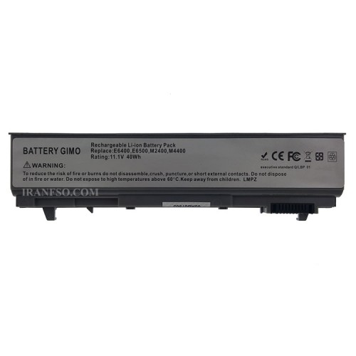 باتری لپ تاپ دل Latitude E6400-6Cell نقره ای-40 وات ساعت