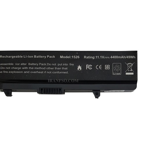 باتری لپ تاپ دل Inspiron 1525-1526-1545-6Cell Gimo Plus مشکی-49 وات ساعت