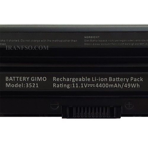 باتری لپ تاپ دل Inspiron 3521-5521-5537_6Cell مشکی-4400 میلی آمپر ساعت