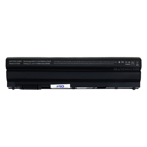 باتری لپ تاپ دل Latitude E5520-6Cell مشکی-4400 میلی آمپر ساعت