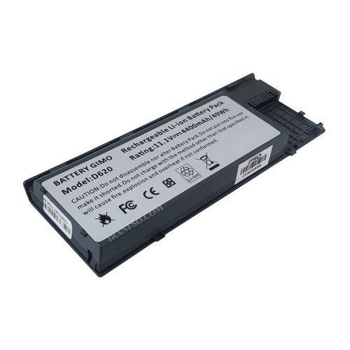 باتری لپ تاپ دل Latitude D620-D630-6Cell نقره ای-49 وات ساعت