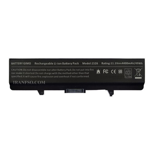 باتری لپ تاپ دل Inspiron 1525-1526-1545-6Cell مشکی-49 وات ساعت