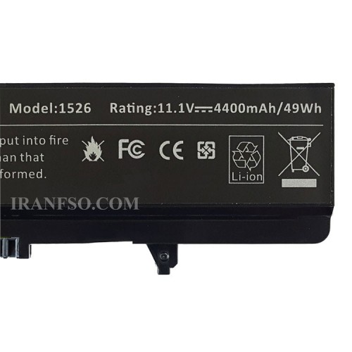 باتری لپ تاپ دل Inspiron 1525-1526-1545-6Cell مشکی-49 وات ساعت