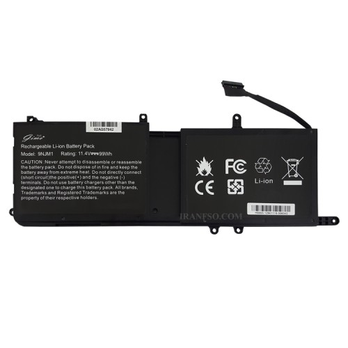 باتری لپ تاپ دل Alienware 15-R3_9NJM1 Gimo Plus مشکی داخلی-99 وات ساعت