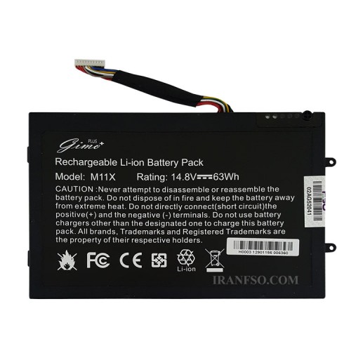 باتری لپ تاپ دل AlienWare M11X_PT6V8 Gimo plus مشکی داخلی-63 وات ساعت