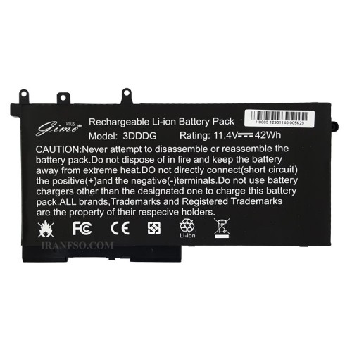 باتری لپ تاپ دل Latitude E5280_3DDDG-93FTF Gimo Plus داخلی