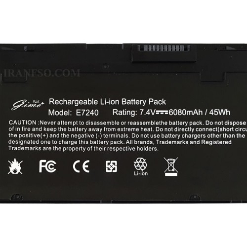 باتری لپ تاپ دل Latitude E7240-E7250_VFV59-WD52H_Gimo Plus مشکی-45 وات ساعت