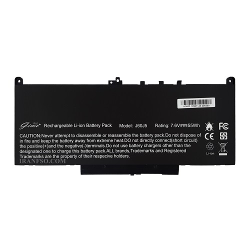 باتری لپ تاپ دل Latitude E7470-E7270_J60J5 Gimo Plus مشکی داخلی-55 وات ساعت