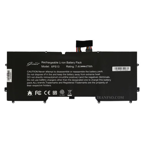 باتری لپ تاپ دل XPS 13_Y9N00 Gimo Plus مشکی داخلی-47 وات ساعت