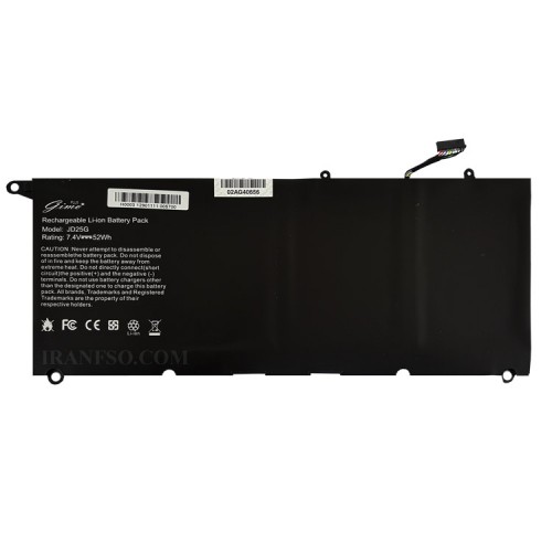 باتری لپ تاپ دل XPS 13 9350_JD25G Gimo Plus مشکی داخلی-52 وات ساعت